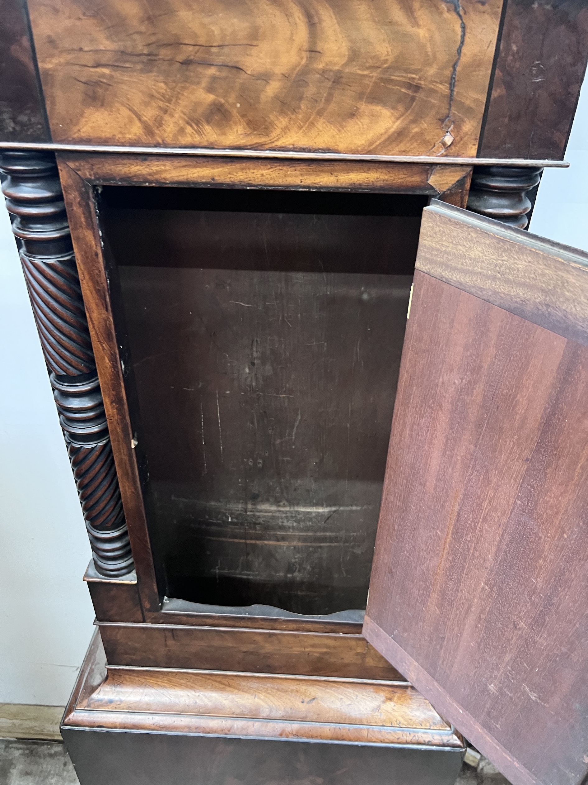 An early Victorian mahogany eight day longcase clock, marked Newport, height 227cm